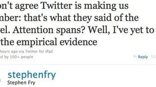 Stephen Fry Comes To Twitter's Defense